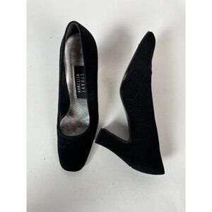 Stuart Weitzman Black Suede Block Heel Pumps Size 7.5